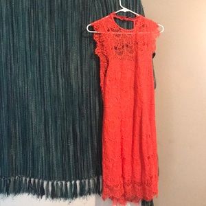 Free People Coral Backless mini/midi dress